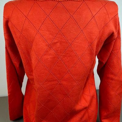 New QVC Colleen Lopez Orange Sweater L