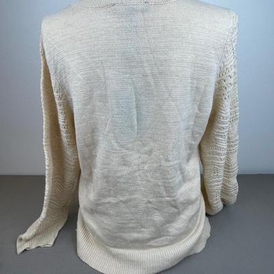 New Christian Soriano Pointelle Sweater XL