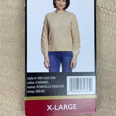New Christian Soriano Pointelle Sweater XL