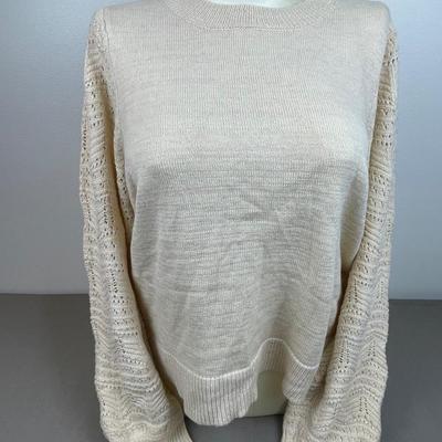 New Christian Soriano Pointelle Sweater XL