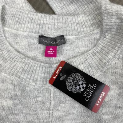 New Vince Camuto Heather Grey Sweater XL