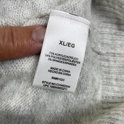 New Vince Camuto Heather Grey Sweater XL