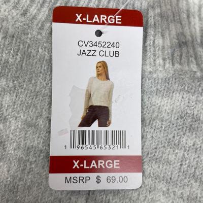 New Vince Camuto Heather Grey Sweater XL