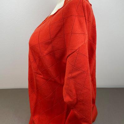New QVC Colleen Lopez Orange Sweater 2X