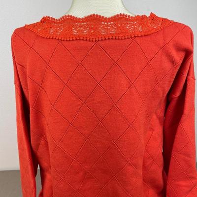 New QVC Colleen Lopez Orange Sweater 2X