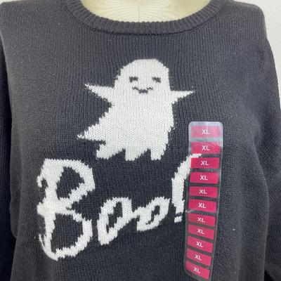 New Halloween Boo Sweater XL