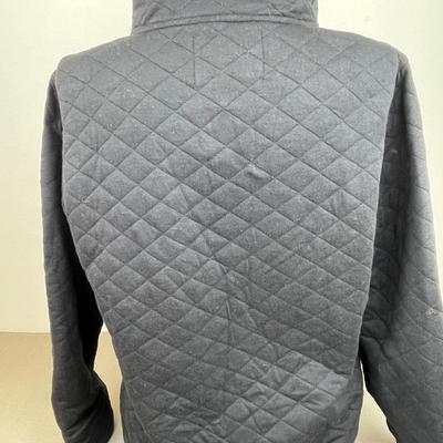 New Black Snap Collar Sweatshirt XL