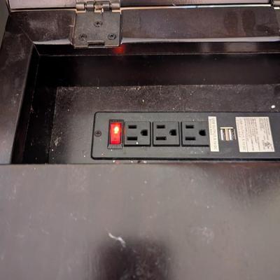 Pair Of End Tables USB & Power Outlet & Cup Holder