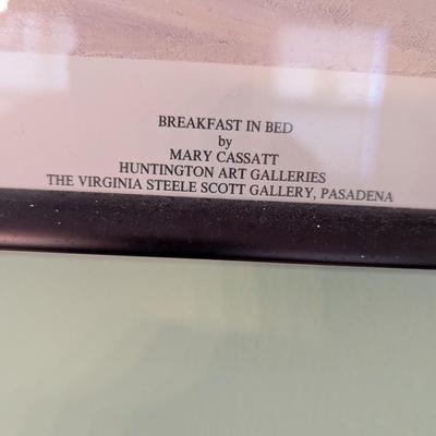 Framed & Matted Breakfast In Bed Print By Marry Cassatt