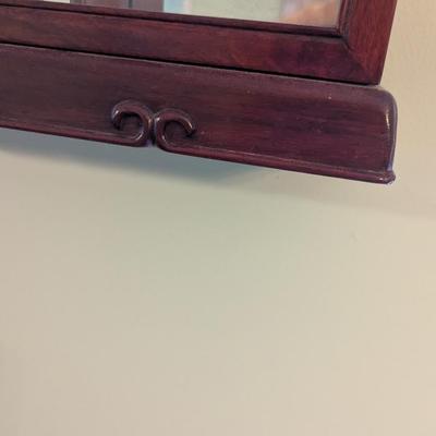 Chinese Rosewood Wall Mounted Curio Display Cabinet
