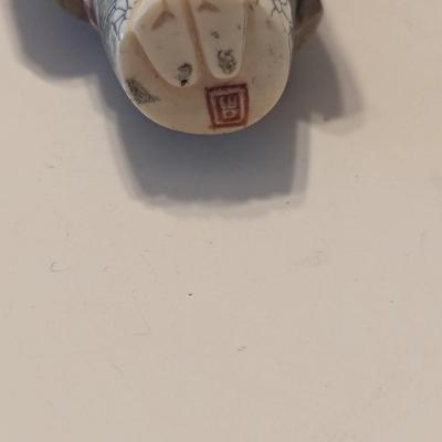 Stamped Asian Figure & Coin Purse