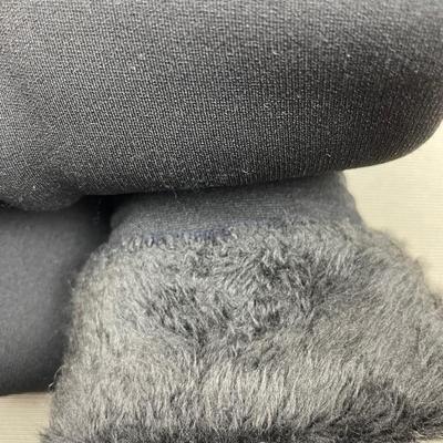 New 2 Pair Free Country Black Faux Fur Lined Tights L/XL