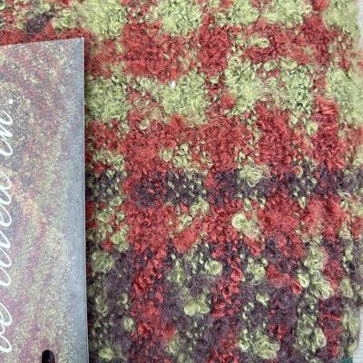 New Woolrich Blanket Wrap Olive/Rust Boucle Plaid