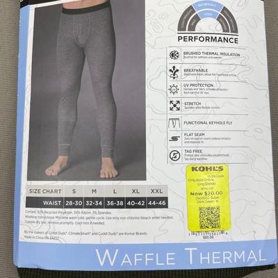 Men’s CuddlDuds Waffle Thermal Baselayer Pant XL