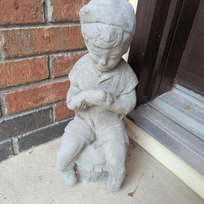 Concrete Boy Statue