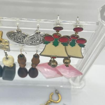 LOT 143J: Collection of Dangling Pierced Earrings