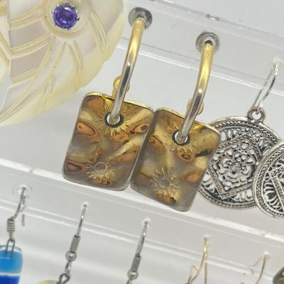 LOT 143J: Collection of Dangling Pierced Earrings