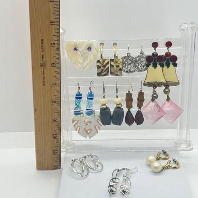 LOT 143J: Collection of Dangling Pierced Earrings