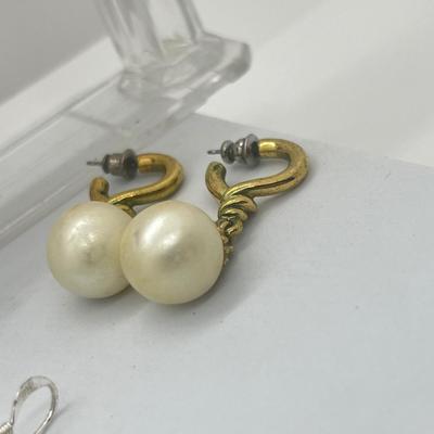LOT 143J: Collection of Dangling Pierced Earrings