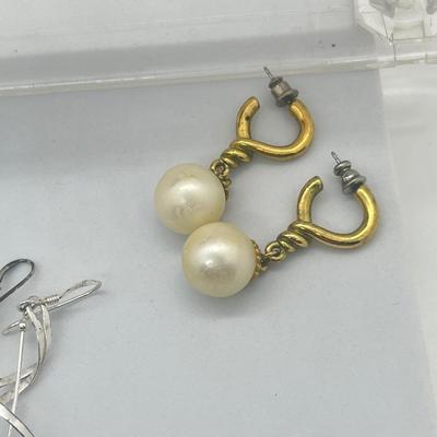 LOT 143J: Collection of Dangling Pierced Earrings