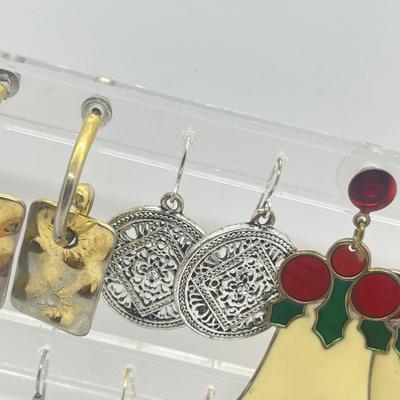 LOT 143J: Collection of Dangling Pierced Earrings