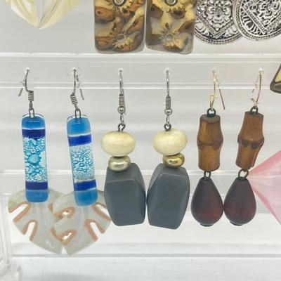 LOT 143J: Collection of Dangling Pierced Earrings
