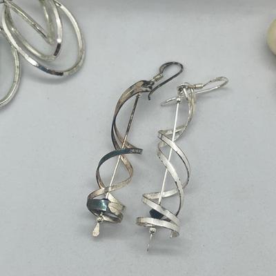 LOT 143J: Collection of Dangling Pierced Earrings