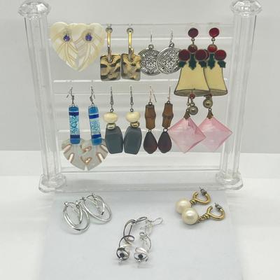 LOT 143J: Collection of Dangling Pierced Earrings