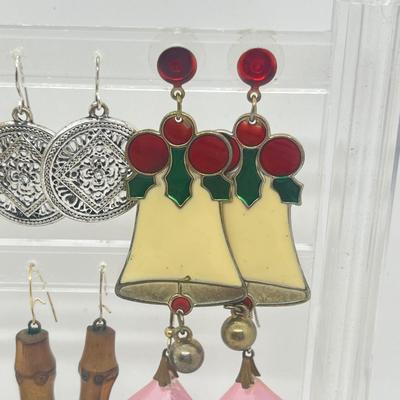 LOT 143J: Collection of Dangling Pierced Earrings