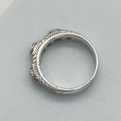 LOT 153J: Judith Ripka Sterling Silver and Cubic Zirconia Ring - Size 11 - 6.2 GTW