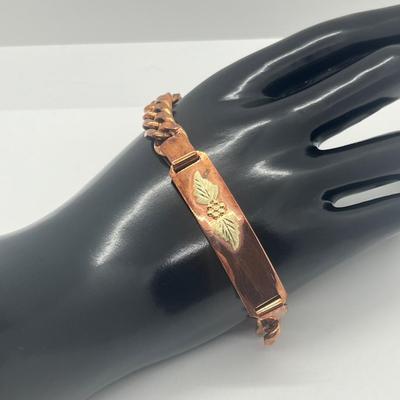 LOT 154J: 14K Gold on Copper Link Bracelet - 8" - 29.78 GTW
