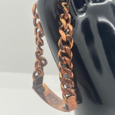 LOT 154J: 14K Gold on Copper Link Bracelet - 8" - 29.78 GTW