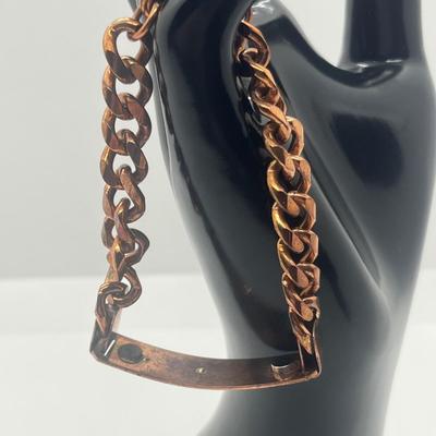 LOT 154J: 14K Gold on Copper Link Bracelet - 8" - 29.78 GTW