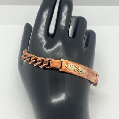 LOT 154J: 14K Gold on Copper Link Bracelet - 8" - 29.78 GTW