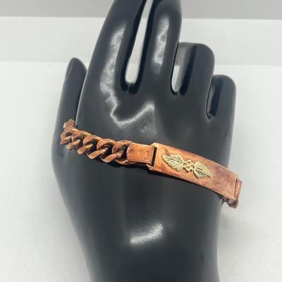 LOT 154J: 14K Gold on Copper Link Bracelet - 8" - 29.78 GTW