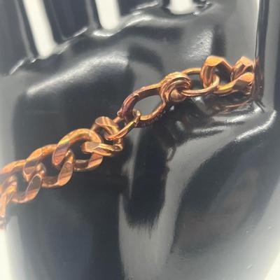 LOT 154J: 14K Gold on Copper Link Bracelet - 8" - 29.78 GTW