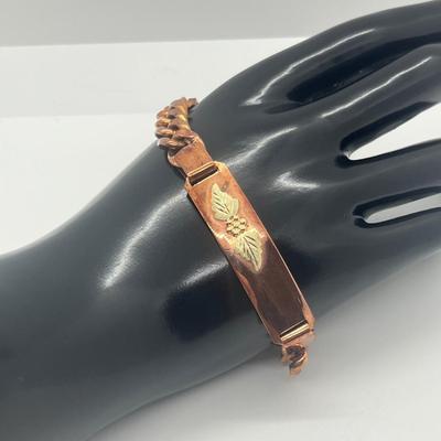 LOT 154J: 14K Gold on Copper Link Bracelet - 8" - 29.78 GTW