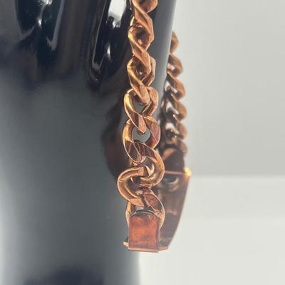 LOT 154J: 14K Gold on Copper Link Bracelet - 8" - 29.78 GTW