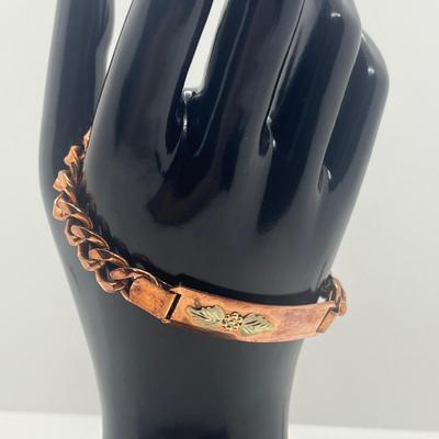 LOT 154J: 14K Gold on Copper Link Bracelet - 8" - 29.78 GTW