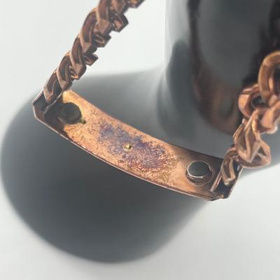 LOT 154J: 14K Gold on Copper Link Bracelet - 8" - 29.78 GTW