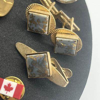 LOT 155: Tie Clip and Cufflink Collection