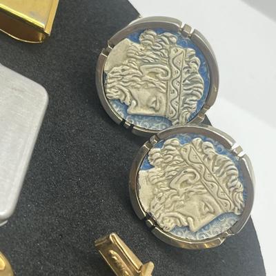 LOT 155: Tie Clip and Cufflink Collection