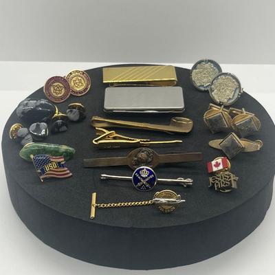 LOT 155: Tie Clip and Cufflink Collection