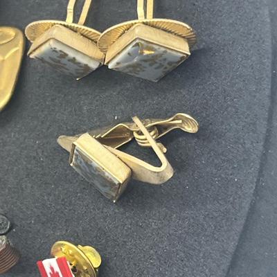 LOT 155: Tie Clip and Cufflink Collection