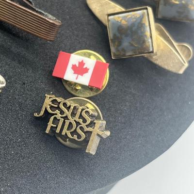 LOT 155: Tie Clip and Cufflink Collection
