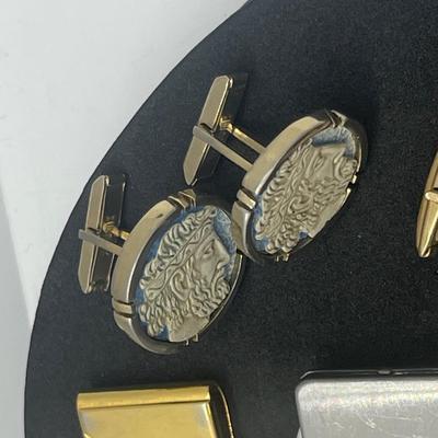 LOT 155: Tie Clip and Cufflink Collection