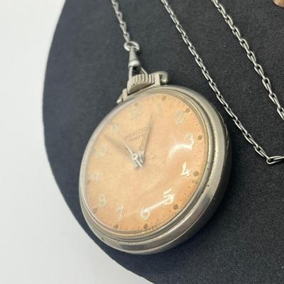 LOT 161J: Two Vintage Pocket Watches with Chains - Both Wind and Tick!