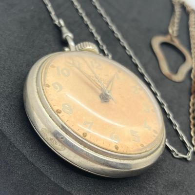 LOT 161J: Two Vintage Pocket Watches with Chains - Both Wind and Tick!