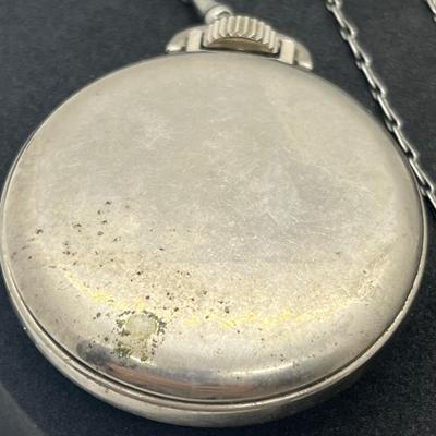 LOT 161J: Two Vintage Pocket Watches with Chains - Both Wind and Tick!