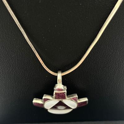 LOT 162J: Amaru Mayu Art Peruvian 950 Silver Earrings and Matching Pendant on 925 Sterling 18" Necklace - 12.3 GTW